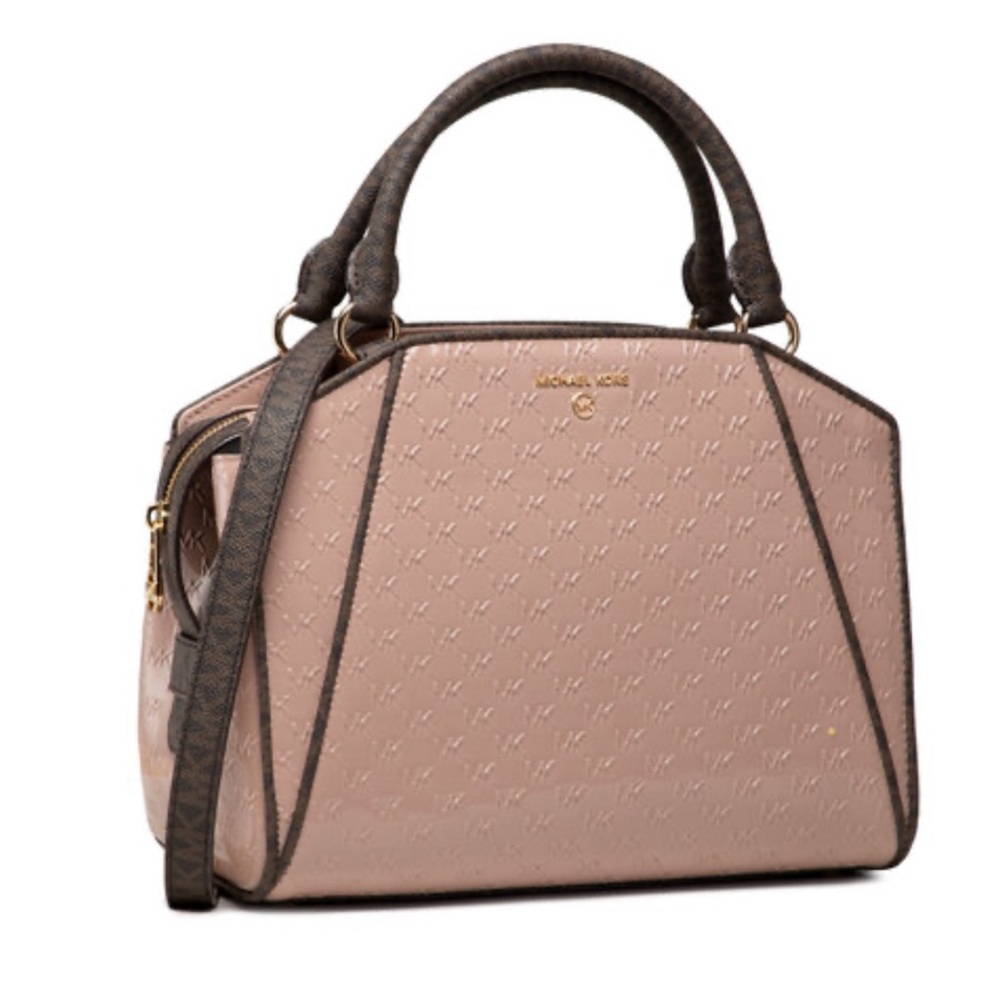 NWT Michael Kors Blush Embossed Satchel